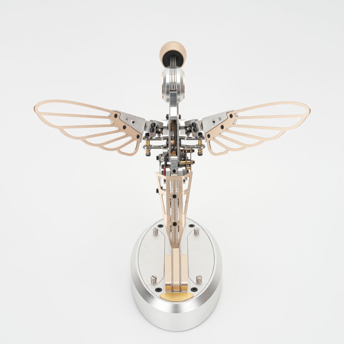 Hummingbird 3D Metal Puzzle for Adults, Mechanical Dynamic Bird Metal Model Kit with Transmission Mechanism, DIY Assembly Bionic Bird 3D Puzzle Jigsaw Animal, Semi-Finished