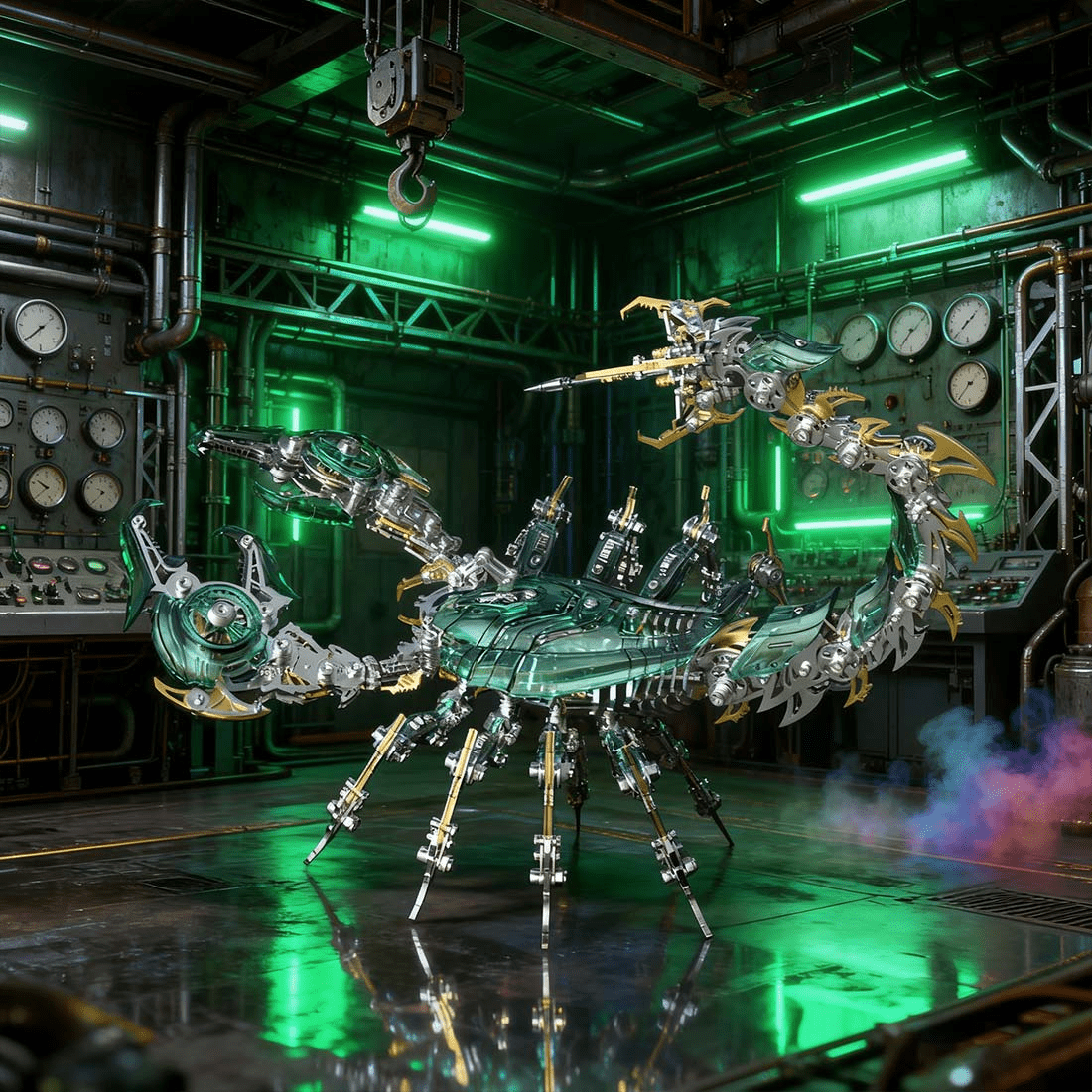 3D Metal Puzzle Frost Edge Full War Scorpion 1073 PCS, Steampunk Mechanical Model Kit With DIY Assembly, Home Display Desk Decor For Adult Collectors And Creative Gifts