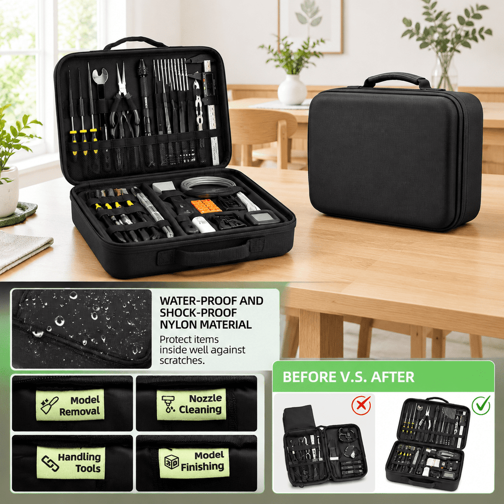76-Piece 3D Printer Tool Kit with Storage Bag, Ultra 3D Maker Version, Compatible with Bambu Lab, Ender 3, FDM/SLA Printers