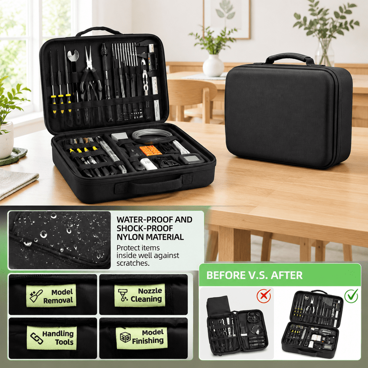 76-Piece 3D Printer Tool Kit with Storage Bag, Ultra 3D Maker Version, Compatible with Bambu Lab, Ender 3, FDM/SLA Printers