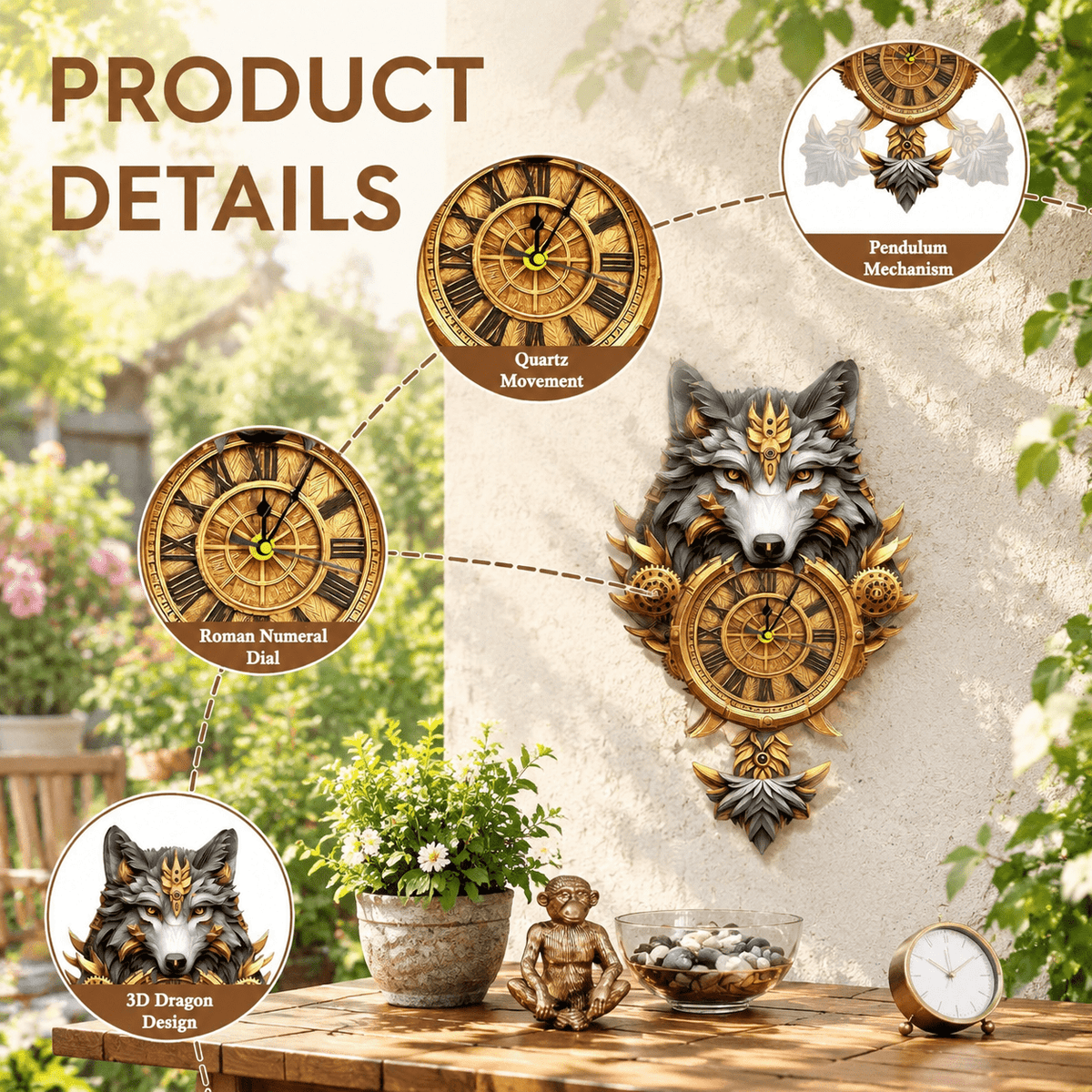 Butterfly Clock 3D Wooden Puzzle Clock DIY Mechanical Craft Kit for Adults Teens