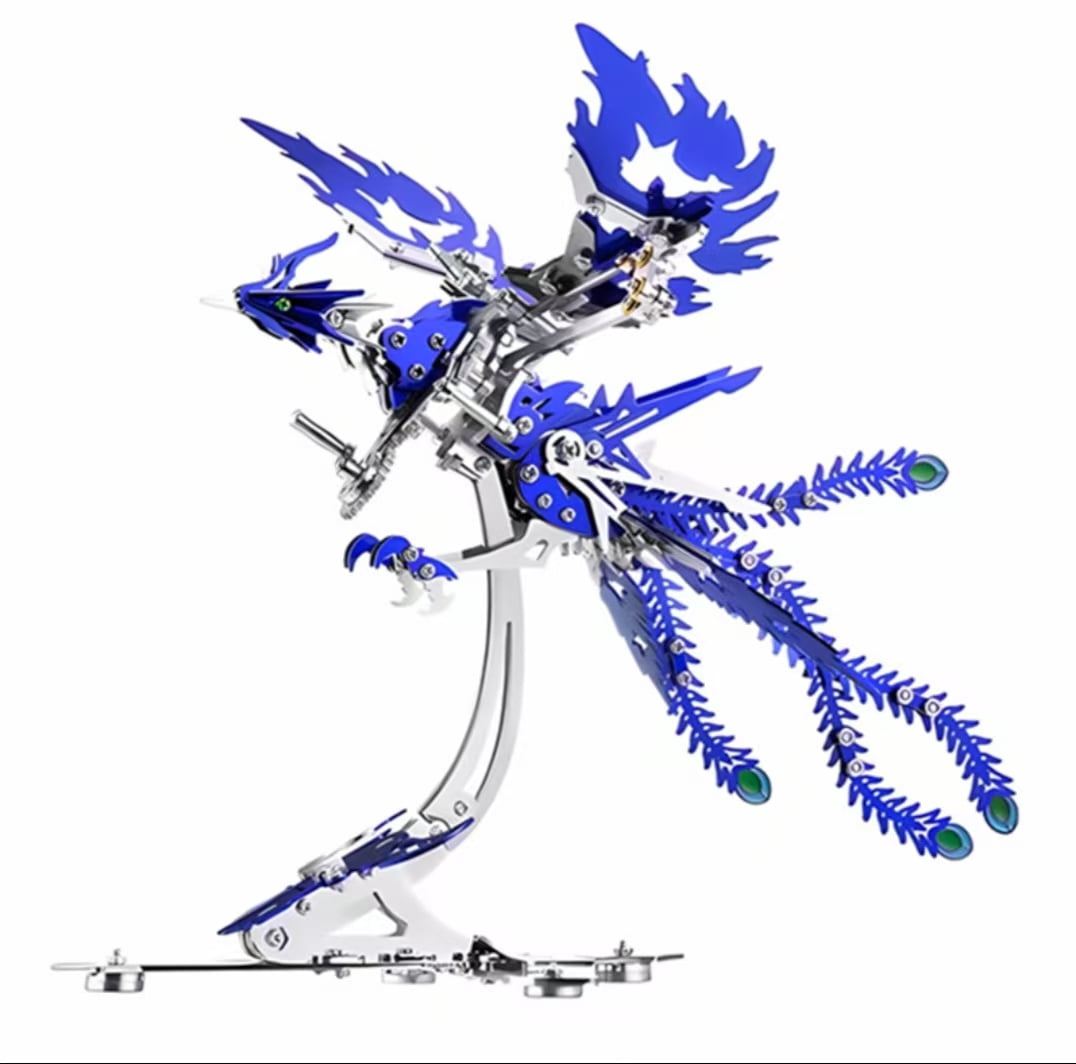 OWIKOL 3D Metal Phoenix Puzzle Kit - Premium Stainless Steel Mechanical Model for Adults (DIY Assembly Building Gift)Color: Red