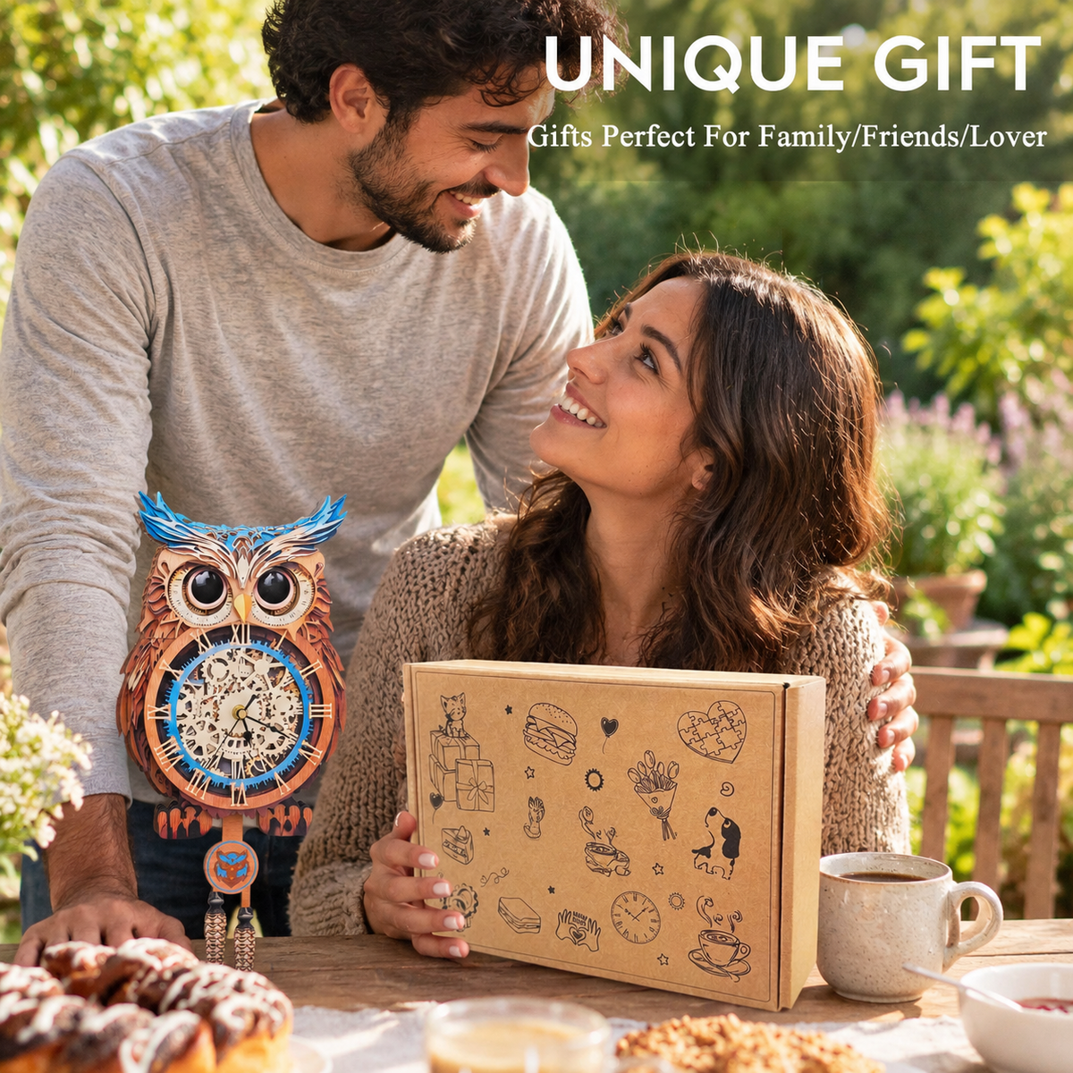Butterfly Clock 3D Wooden Puzzle Clock DIY Mechanical Craft Kit for Adults Teens