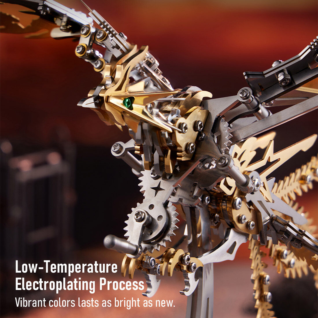 3D Metal Puzzle Phoenix 358 PCS, Steampunk Mechanical Model Kit With DIY Assembly, Home Display Desk Decor For Adult Collectors And Creative Gifts