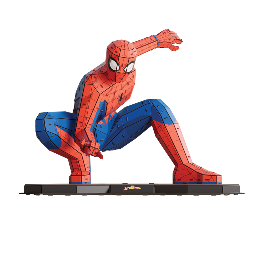 4D Build, Marvel Spider Man 3D Puzzle Model Kit Full-Body Pose, Marvel Collectibles & Desk Décor, Adult Puzzles, Building Toys, 195 Pieces, 3D Puzzles, Gift Ideas for Ages 12 & Up