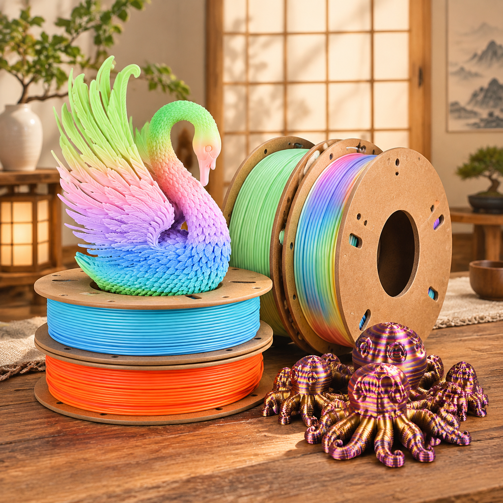 Plament Bundle 8 Colors 1.75mm ± 0.02mm Dimensional Accuracy 8 * 250g Spools For Fdm 3d Printers
