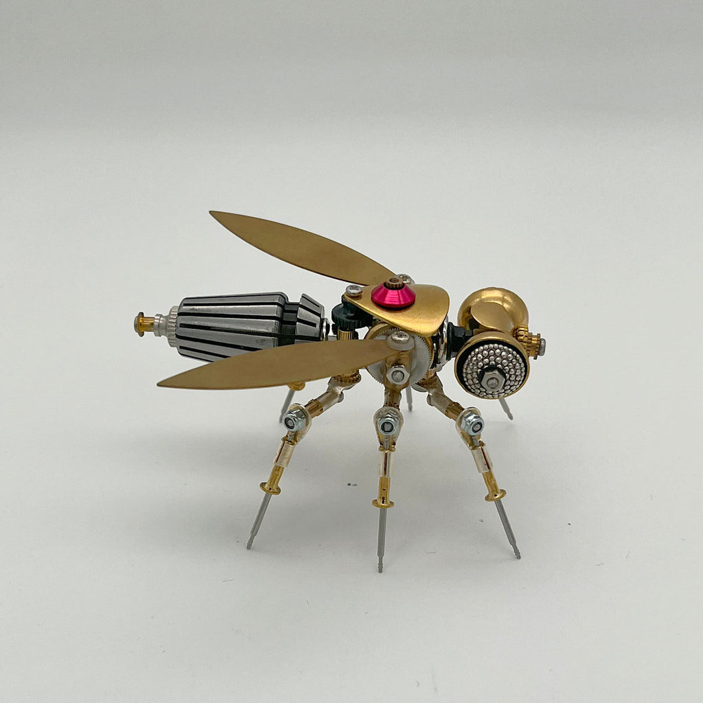 3-in-1 Steampunk Insect Metal Model Kit, Mosquito, Deck Insect & Bee Brass Puzzle Assembly Set, 270PCS 3D Jigsaw Puzzles for Adults