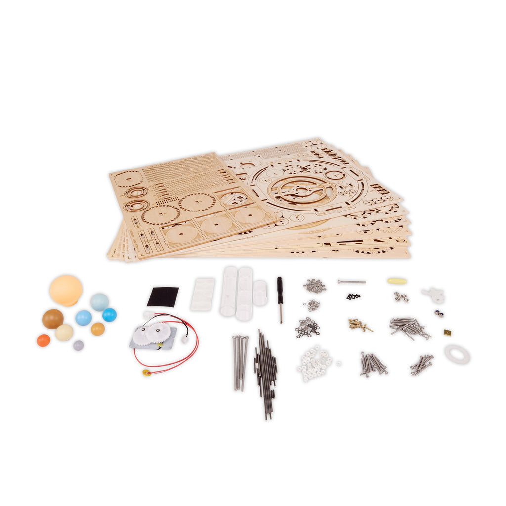 MindWare Gearjits: Solar System, Wooden 3D Building Puzzle for Teens & Adults, DIY Solar System Model, Fun for Parents Too, Great STEAM Gifts for