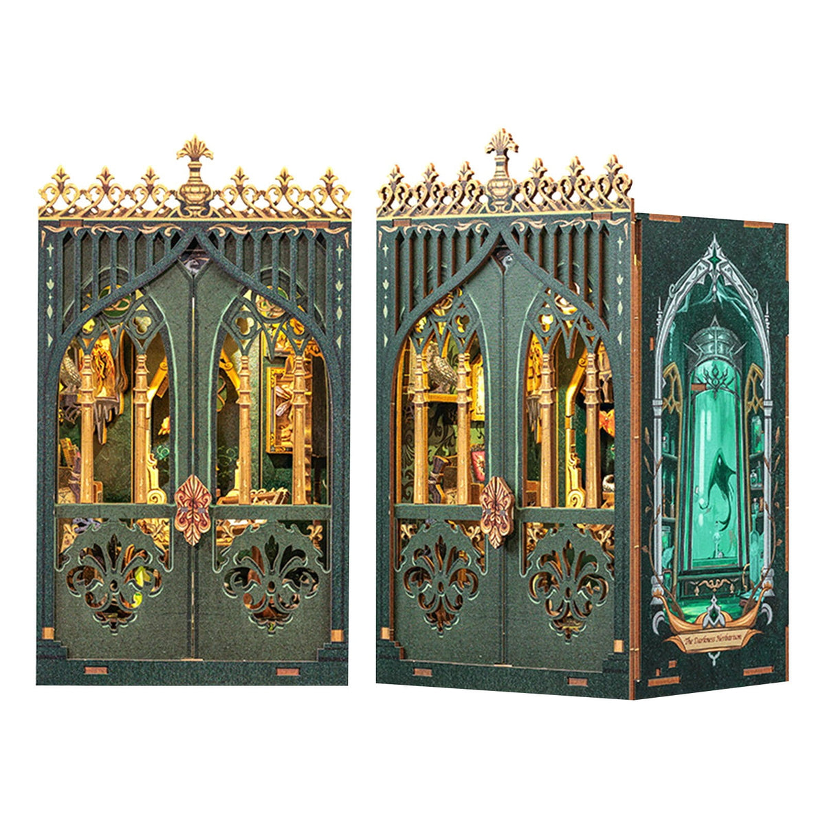 Owl Bookstore Book Nook Kit - DIY Miniature House Building Kit for Adults & Teens, 3D Wooden Puzzle Crafts for Bookshelf Decor & Gifts