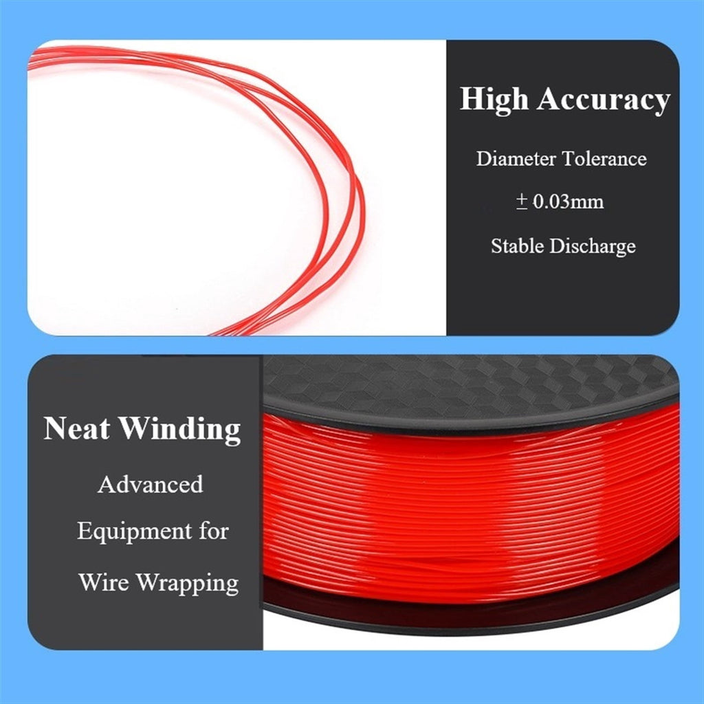 Red 1KG/roll 3D Printer Filaments, 1.75mm Flexible TPU, 3D Pen Materials, Solid Colorful Filament, Easy-to-Print Accessories