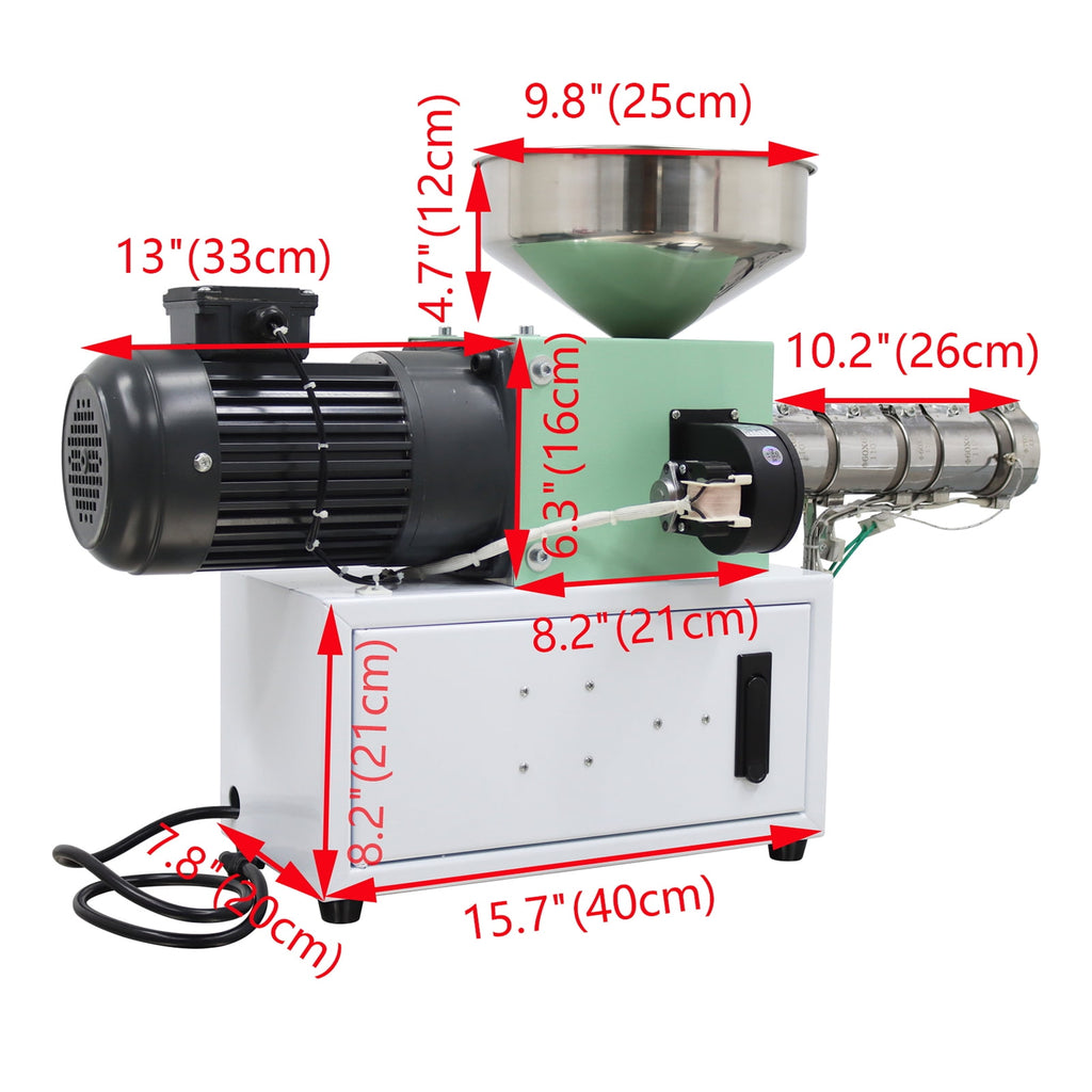 3D Printing Filament Extruder Single Screw Extruder Adjustable Temperature & Speed 110V