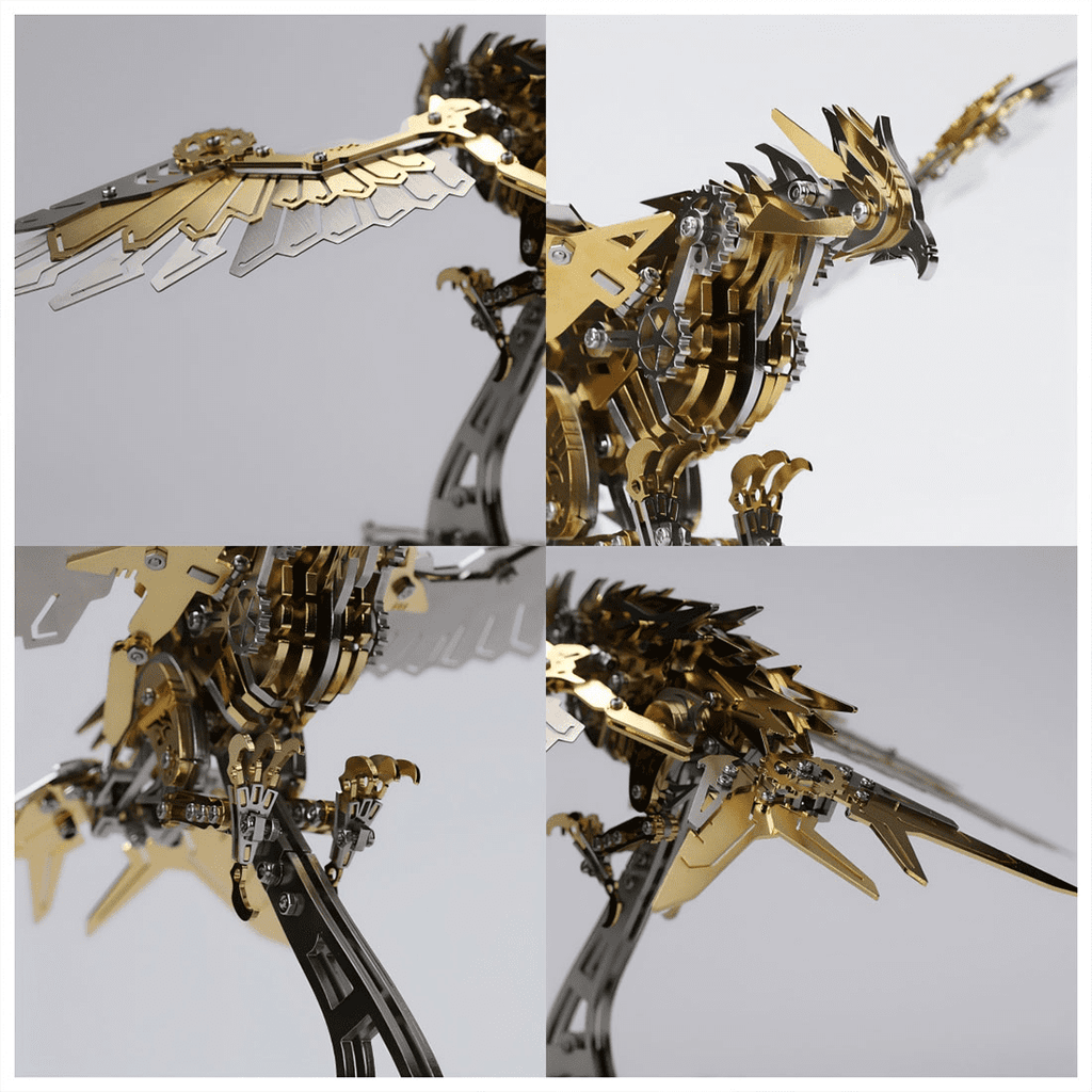 3D Metal Puzzle Bionic 373 PCS, Steampunk Mechanical Model Kit With DIY Assembly, Home Display Desk Decor For Adult Collectors And Creative Gifts