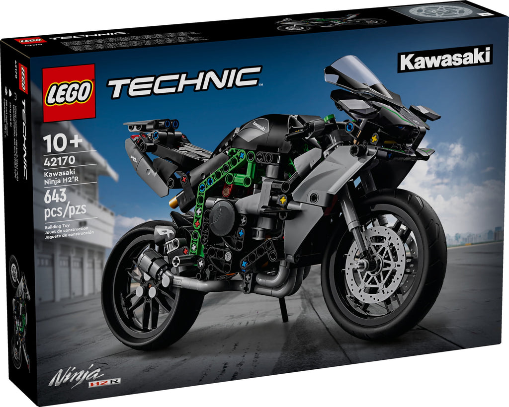 LEGO Technic Kawasaki Ninja H2R Motorcycle Toy for Build and Display, Kid's Room Décor, Collectible Building Set for Boys and Girls Ages 10 and Up, Scale Model Kit for Independent Play,42170