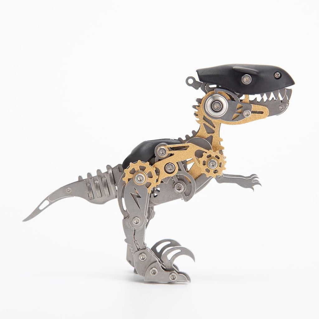 3D Metal Dinosaur Puzzle Kit for Adults - DIY Mechanical Steampunk Model, 160 Pieces Assembly Challenge