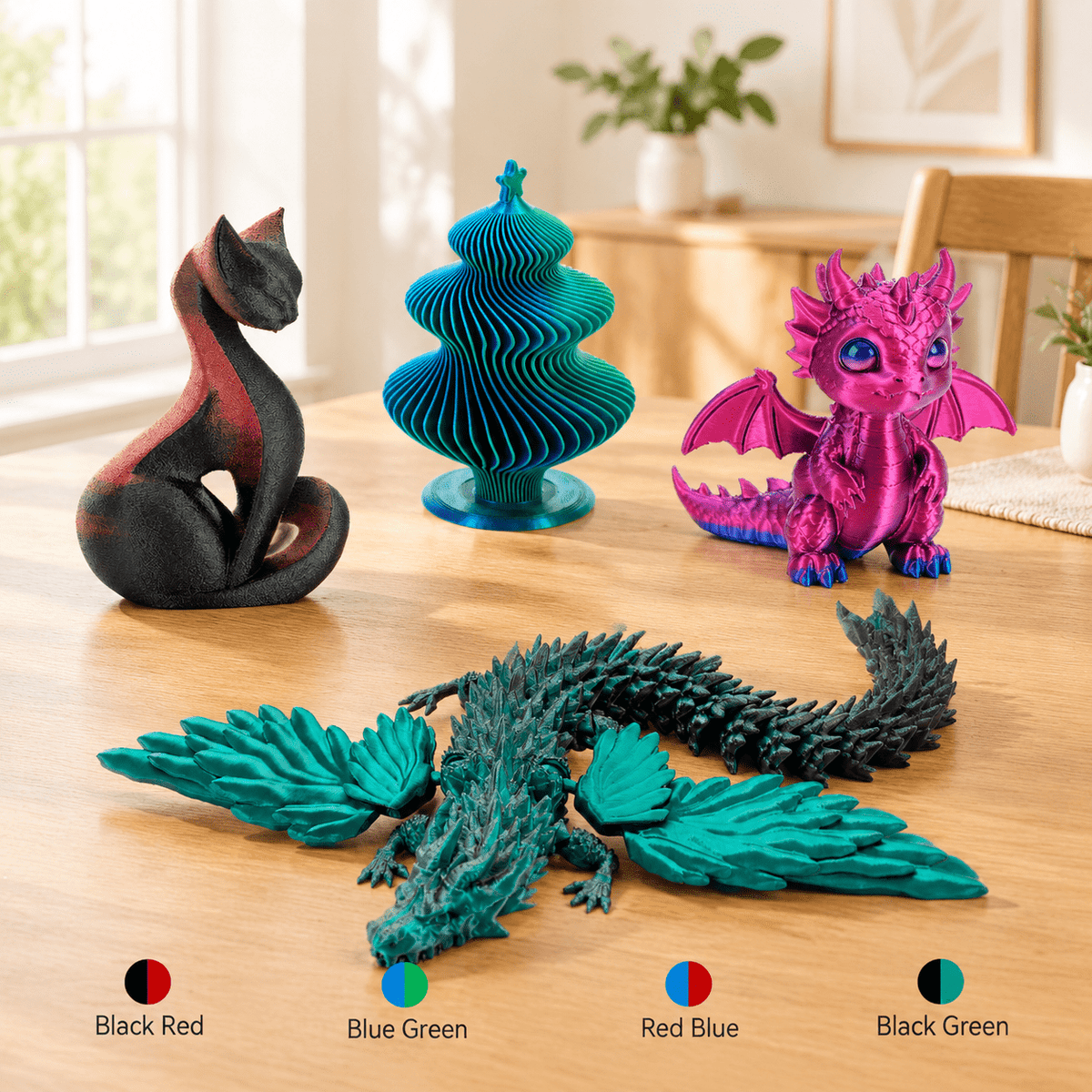Pla Rainbow Candy 3D Printer Filament 1.75mm 1kg for FDM Printers
