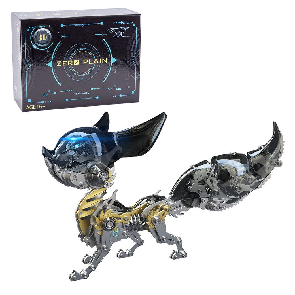 3D Metal Puzzle 339PCS Linglong Fox Hanfei Mechanical Creative DIY Assembly Model Hobby Craft Kit For Desk Display, Home Office Decor, Creative Gifts And Hobbyists