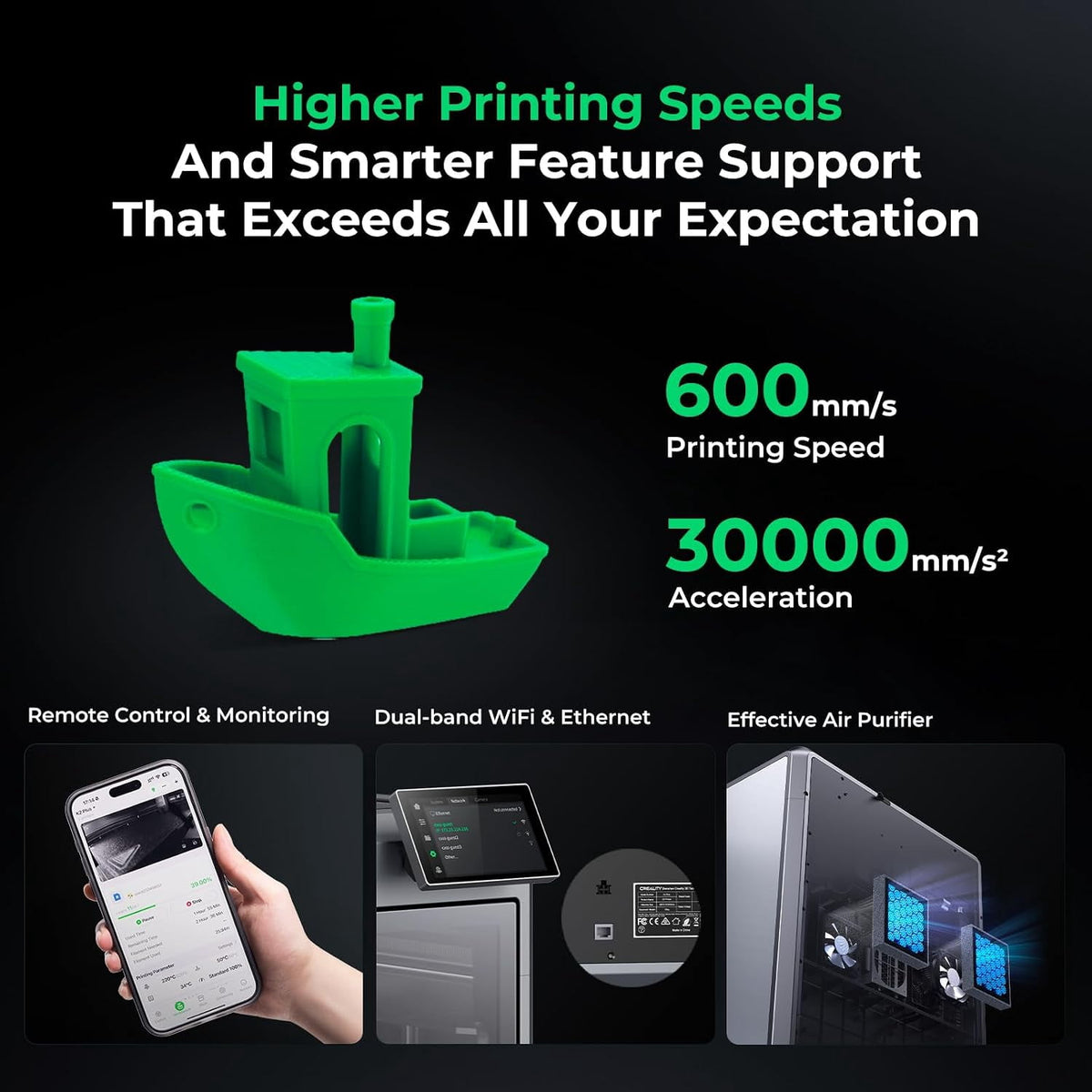 Creality K2 Combo 3D Printer, Multicolor Printing with CFS, 600mm/s Printing Speed, 95% Pre-Assemble