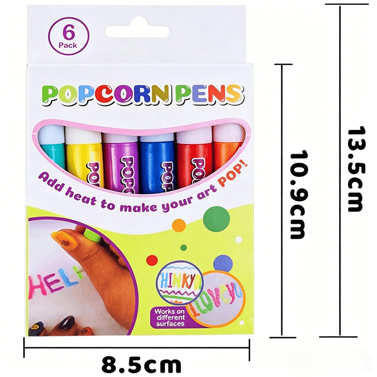Magic DIY Puffy Popcorn Drawing Pens, Heat‑Activated 3D Raised Bubble Art Markers, Washable Paint Pens for Greeting Cards, DIY Crafts & Scrapbooking