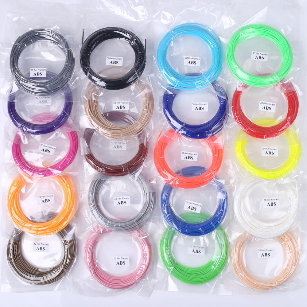 10m x 5/10/20 color 3D Printing Material 3D Pen Filament ABS 1.75mm Plastic Refill for 3D Drawing Printer Pen