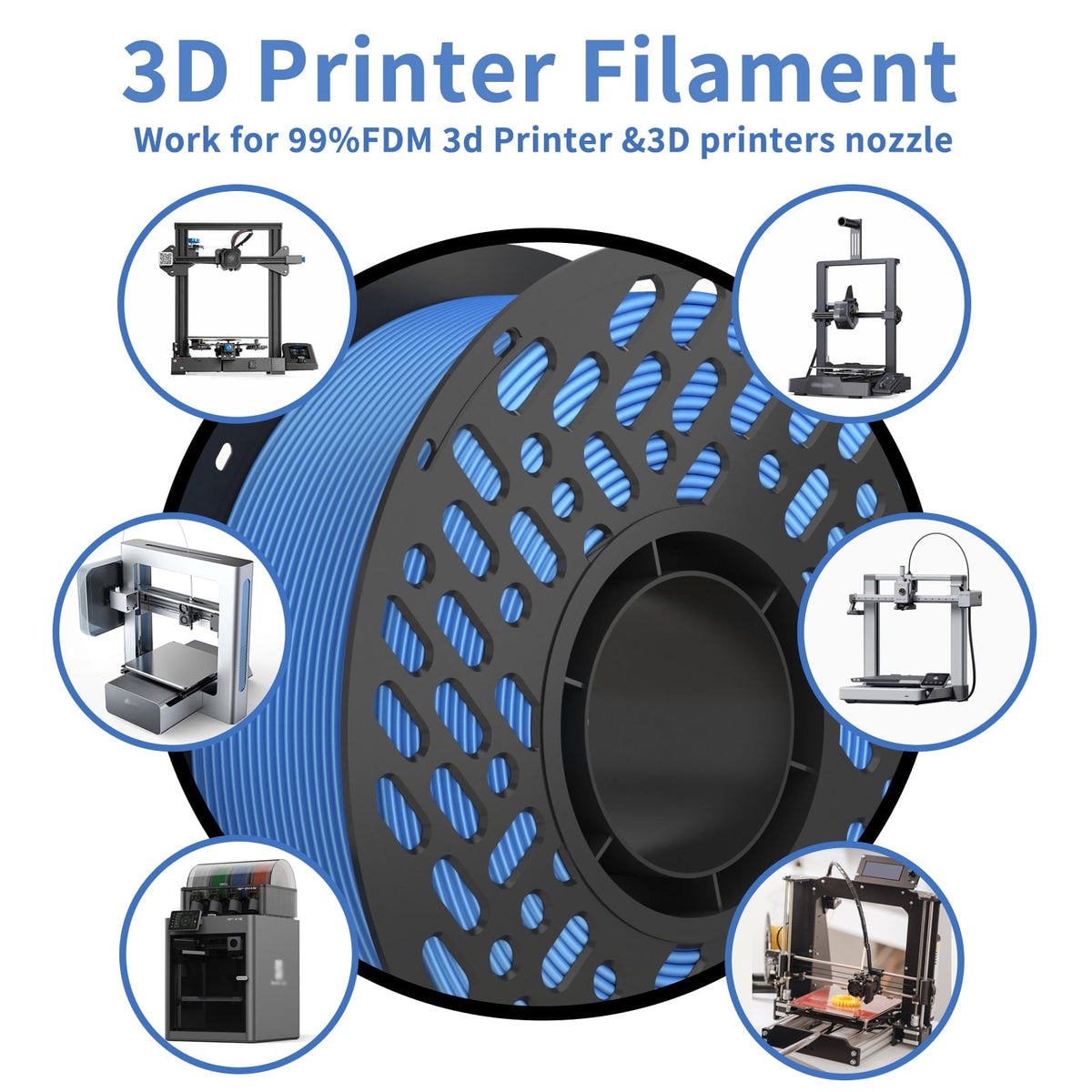 CaiLab PLA Silk Dual-Color 3D Printer Filament 1.75mm diameter Accuracy +/- 0.02mm for FDM 3D Printer Color-Changing 2 colors Printing Materials 2.2lbs(1KG) Spool blue green