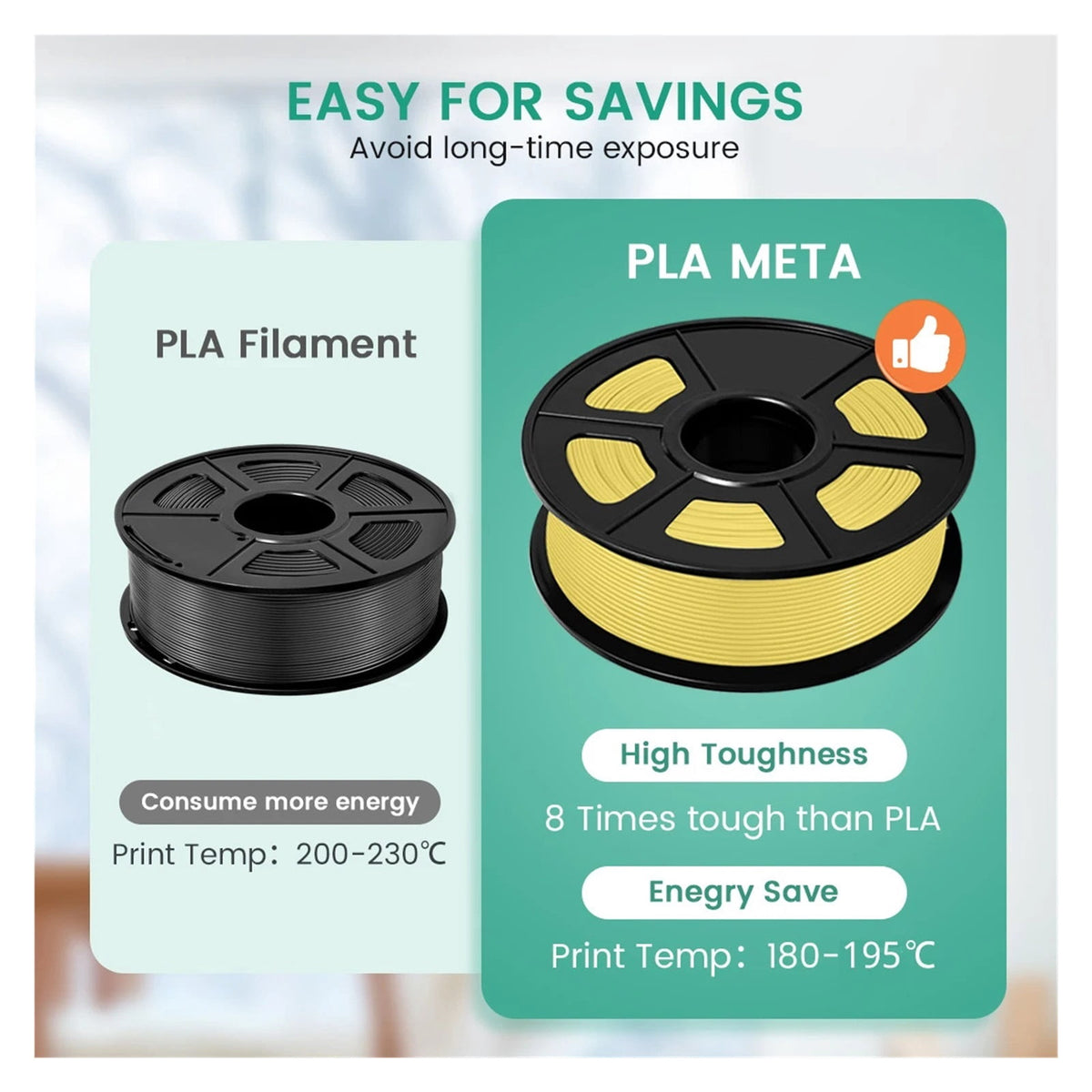 PLA Meta 3D Filament, 1.75MM No Bubble Warm Color High Liquidity Fast Printing Child Pen Refill 1KG/2KG FDM 3D Printer
