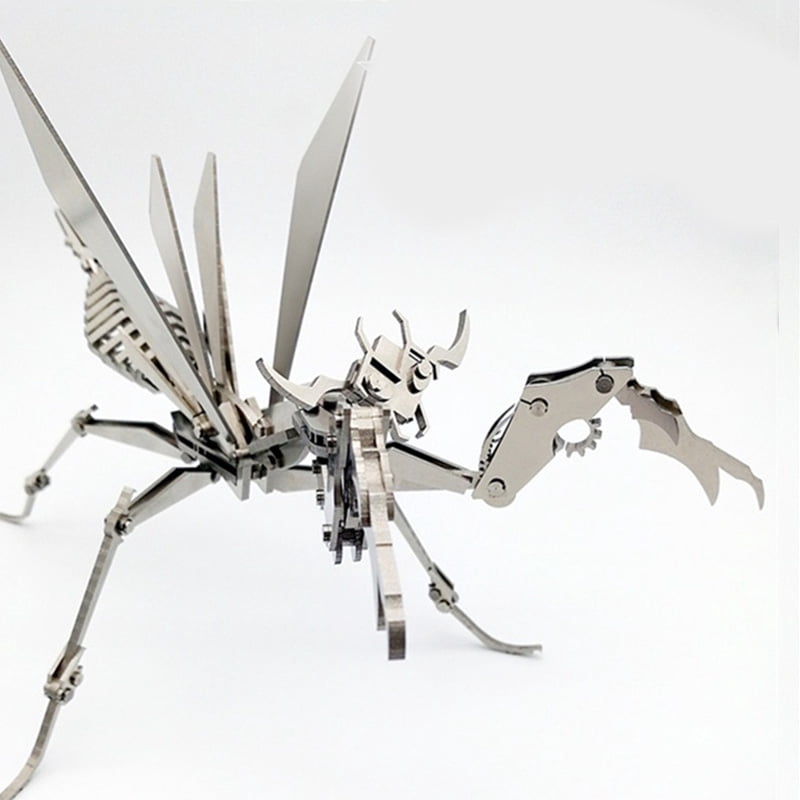BESTSKY 3D Metal Model Kits,Mechanical Spider King 3D Metal Puzzle,Diy Steel Warcraft Collection Animal Brain Teasers Simple 3D Puzzles Home Decor Art Craft Gifts Toys for Adult