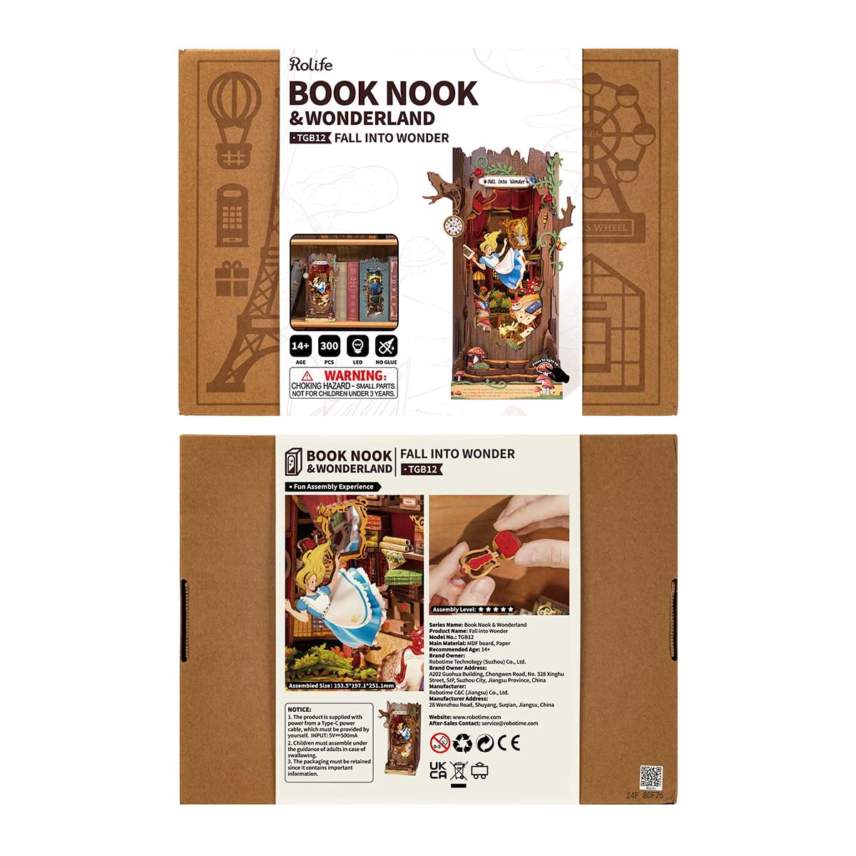 Rolife Fall into Wonder DIY Book Nook Shelf Insert 3D Wooden Puzzle for Adult Gift