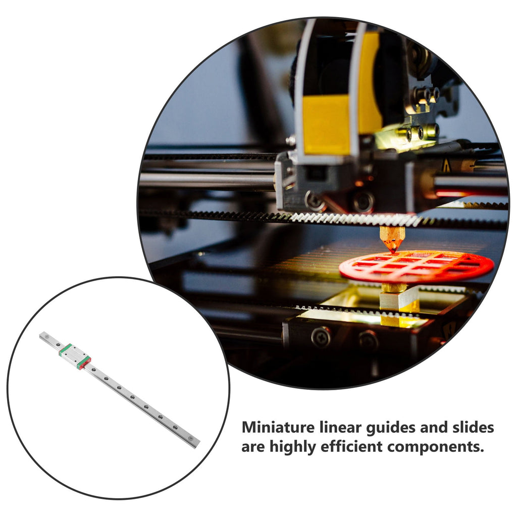 LOLIPPYY ABS and Iron Linear Guide with Slider for 3D Printers, Easy to Install, and Stable Performance