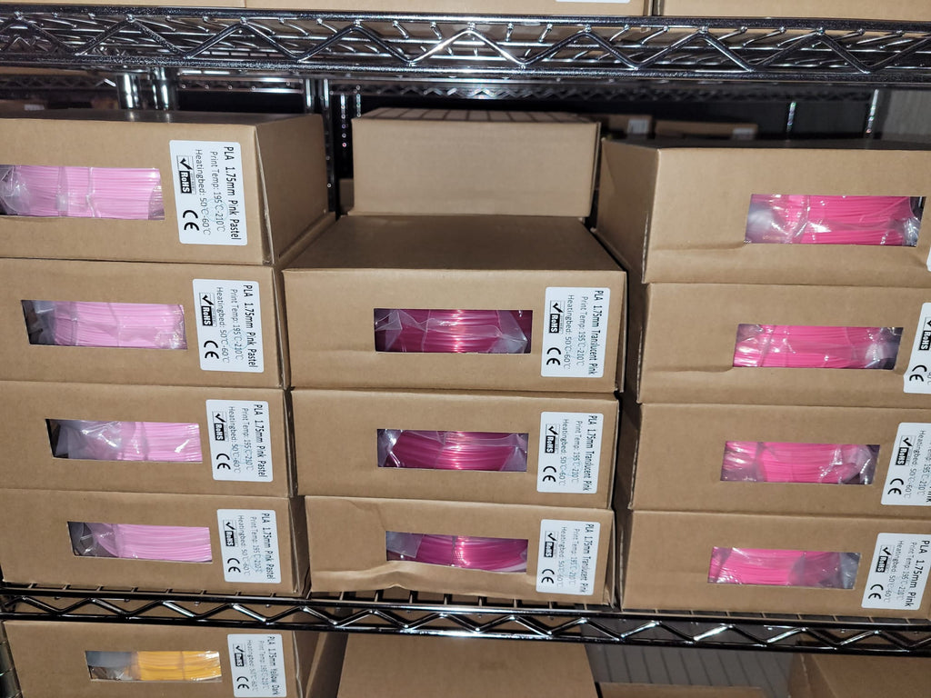 PLA Filament, 1.75mm,1KG (2.2LBS) Spool, Dimensional Accuracy +/- 0.03 mm, Low temperature printing, odorless, low shrinkage (Pink)