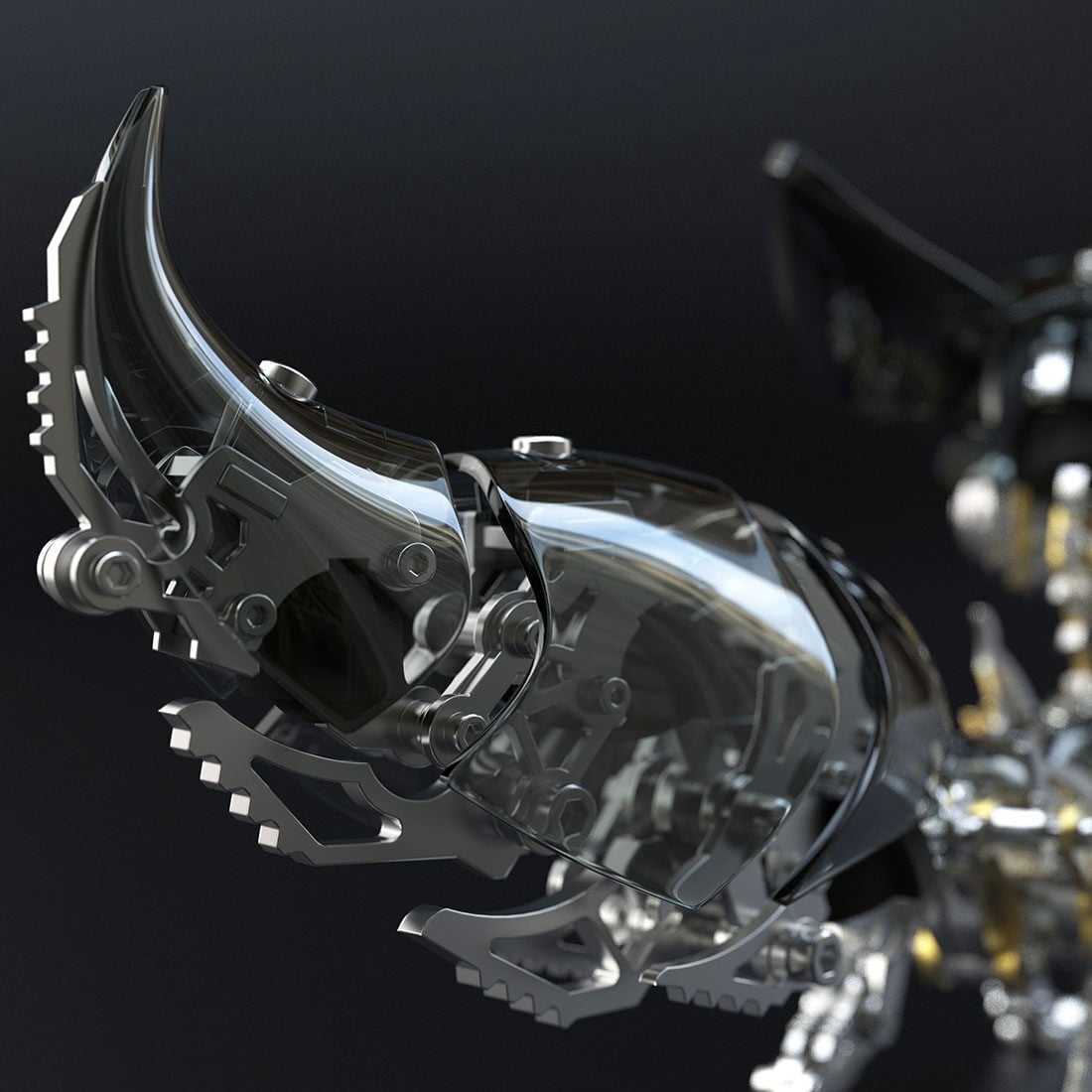 3D Metal Puzzle Linglong Fox Libai Base Stand 339 PCS, Steampunk Mechanical Model Kit With DIY Assembly, Home Display Desk Decor For Adult Collectors And Creative Gifts