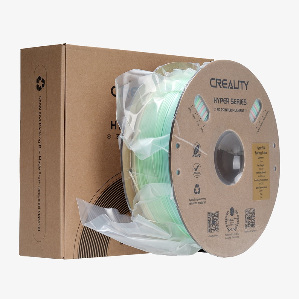 Creality Hyper Rainbow PLA 3D Printing Filament Smooth Vibrant Gradients 300mm/s Printing Speed 2.2lb-Wild Blossom(Short)