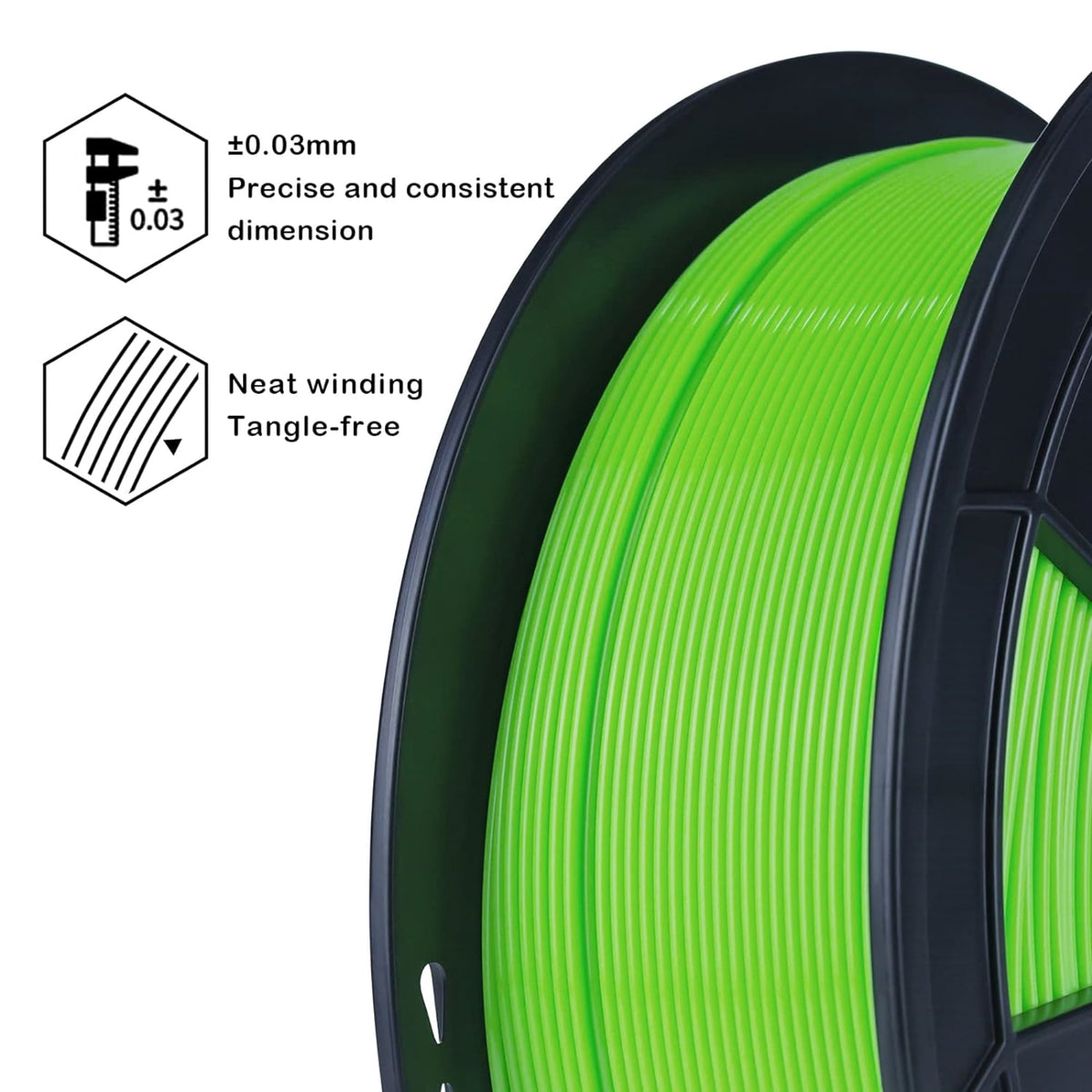 Ziro 3D PLA PRO Filament, 1.75mm 1kg, Metallic Silver