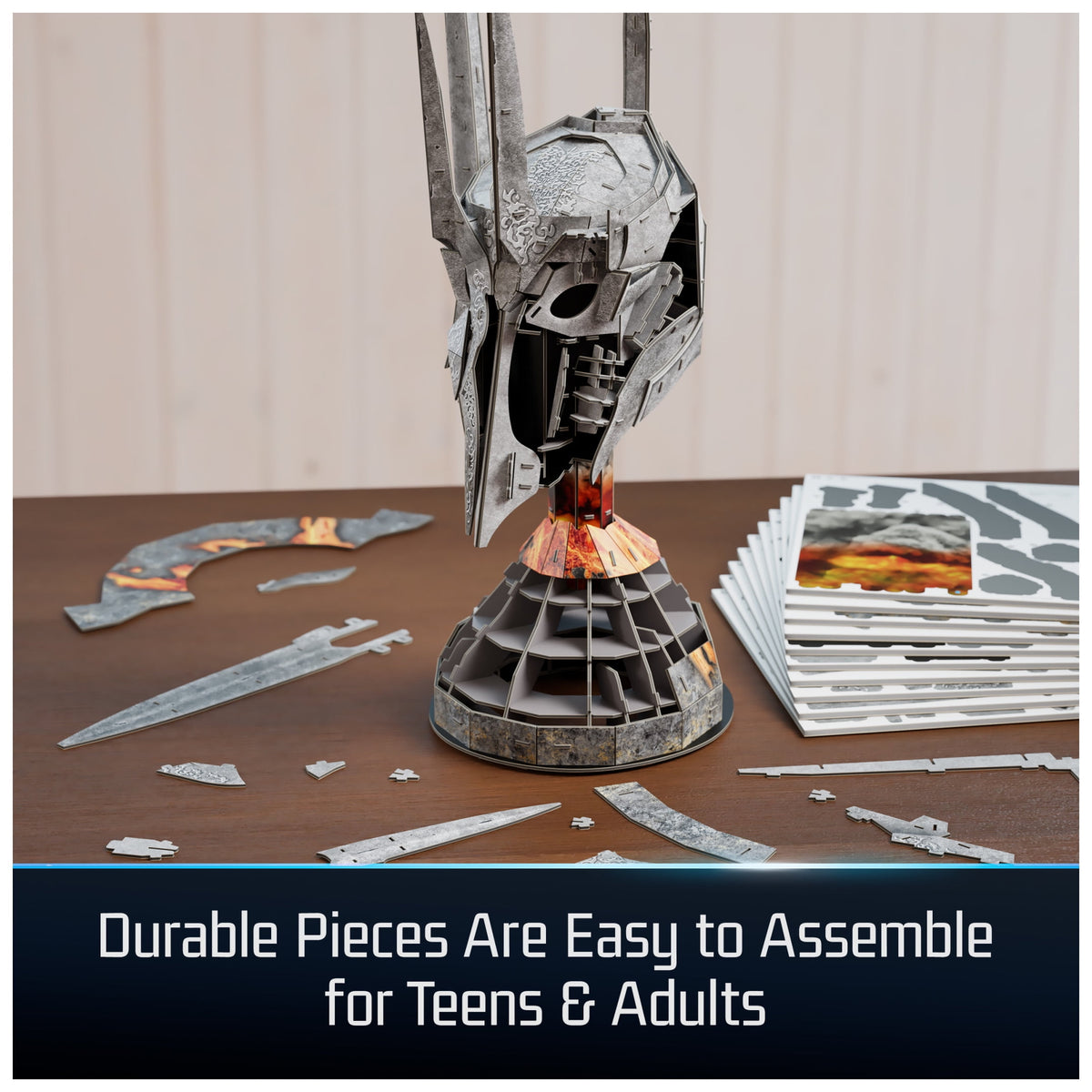 4D Build, Lord of the Rings Sauron Helmet 3D Puzzle Model Kit