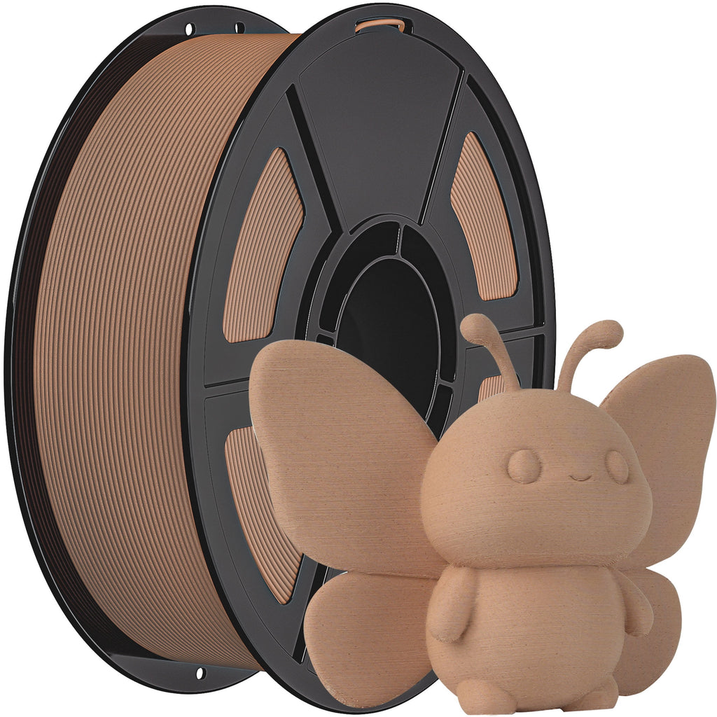 iSANMATE 1.1KG Wood PLA 3D Printer Filament, 1.75mm Cherry Wood Color, Real Wood Texture, ±0.03mm for FDM 3D Printers