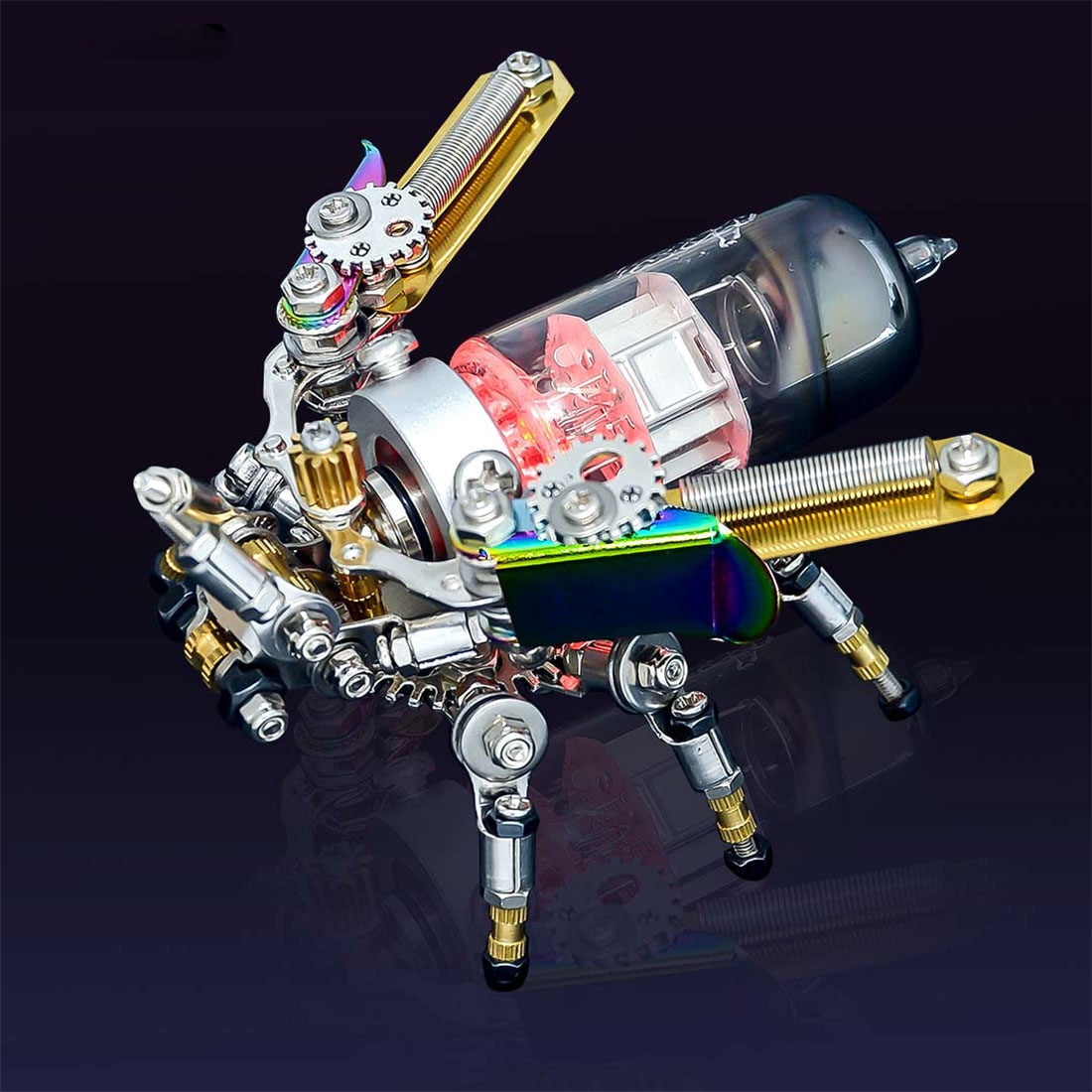 3D Metal Puzzles Mechanical Firefly Model Kits, 200PCS DIY Assembly Model Insect Metal Building Home Decor Craft Hobby Gifts Steampunk for Teens & Adults