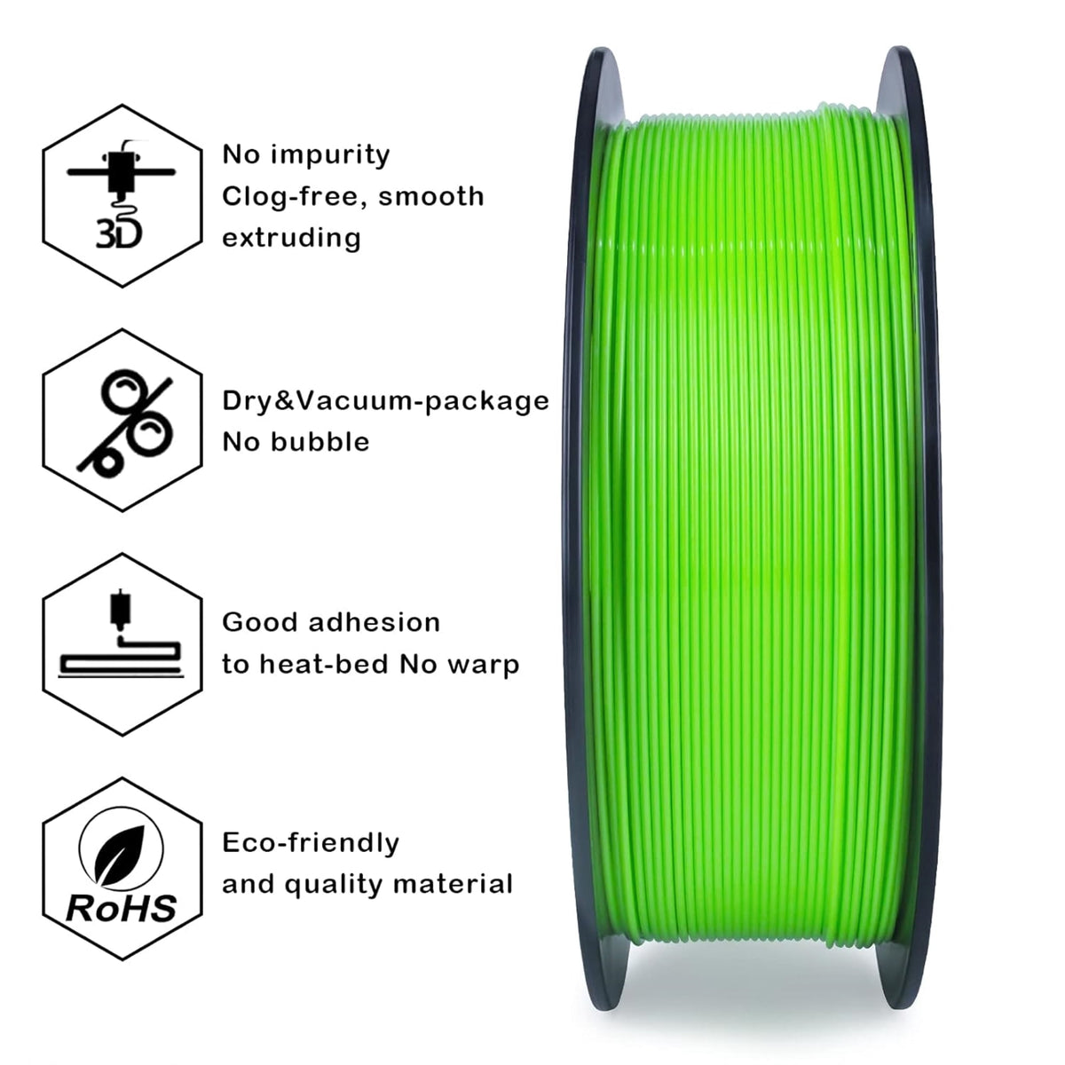Ziro 3D PLA PRO Filament, 1.75mm 1kg, Metallic Silver