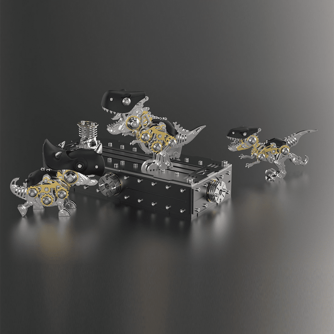 3D Metal Puzzle 339PCS Linglong Fox Hanfei Mechanical Creative DIY Assembly Model Hobby Craft Kit For Desk Display, Home Office Decor, Creative Gifts And Hobbyists