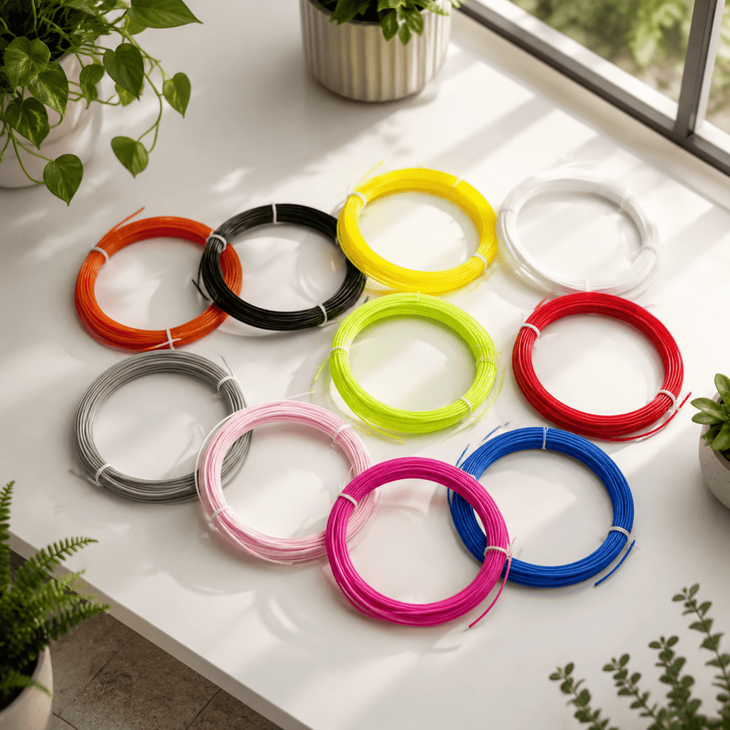 10 Color 1.75mm PLA 3D Printer Filament, 100 Feet, Compatible with 3D Printing Pens