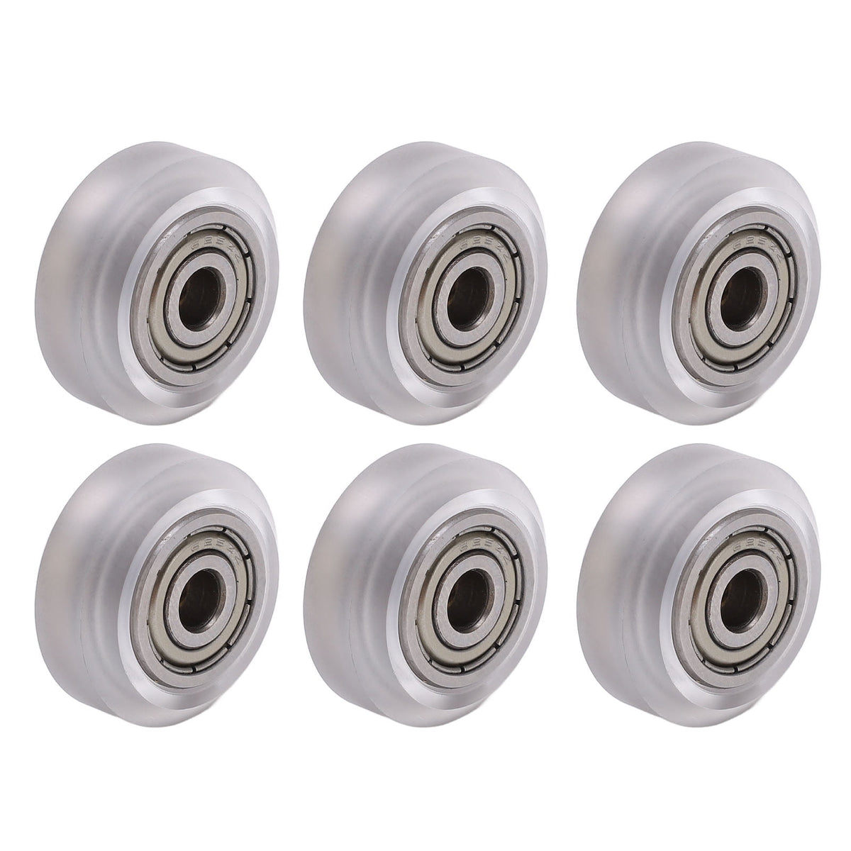 16 Pcs Polycarbonate Bearing Pulley Wheels Set for 3D Printers Transparent High Precision Smooth Motion Assembly Parts - 24 mm OD / 0.94 in x 5 mm ID / 0.2 in
