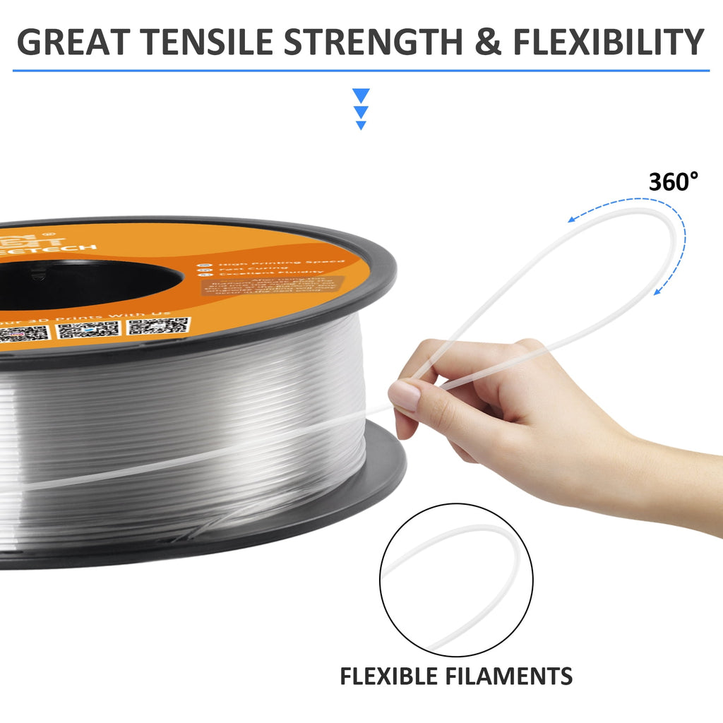 Geeetech 1.75mm PLA 3D Printer Filament, 1kg Spool (2.2lbs), Dimensional Accuracy +/- 0.03mm,yellow