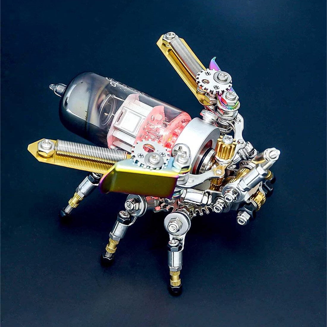 3D Metal Puzzles Mechanical Firefly Model Kits, 200PCS DIY Assembly Model Insect Metal Building Home Decor Craft Hobby Gifts Steampunk for Teens & Adults