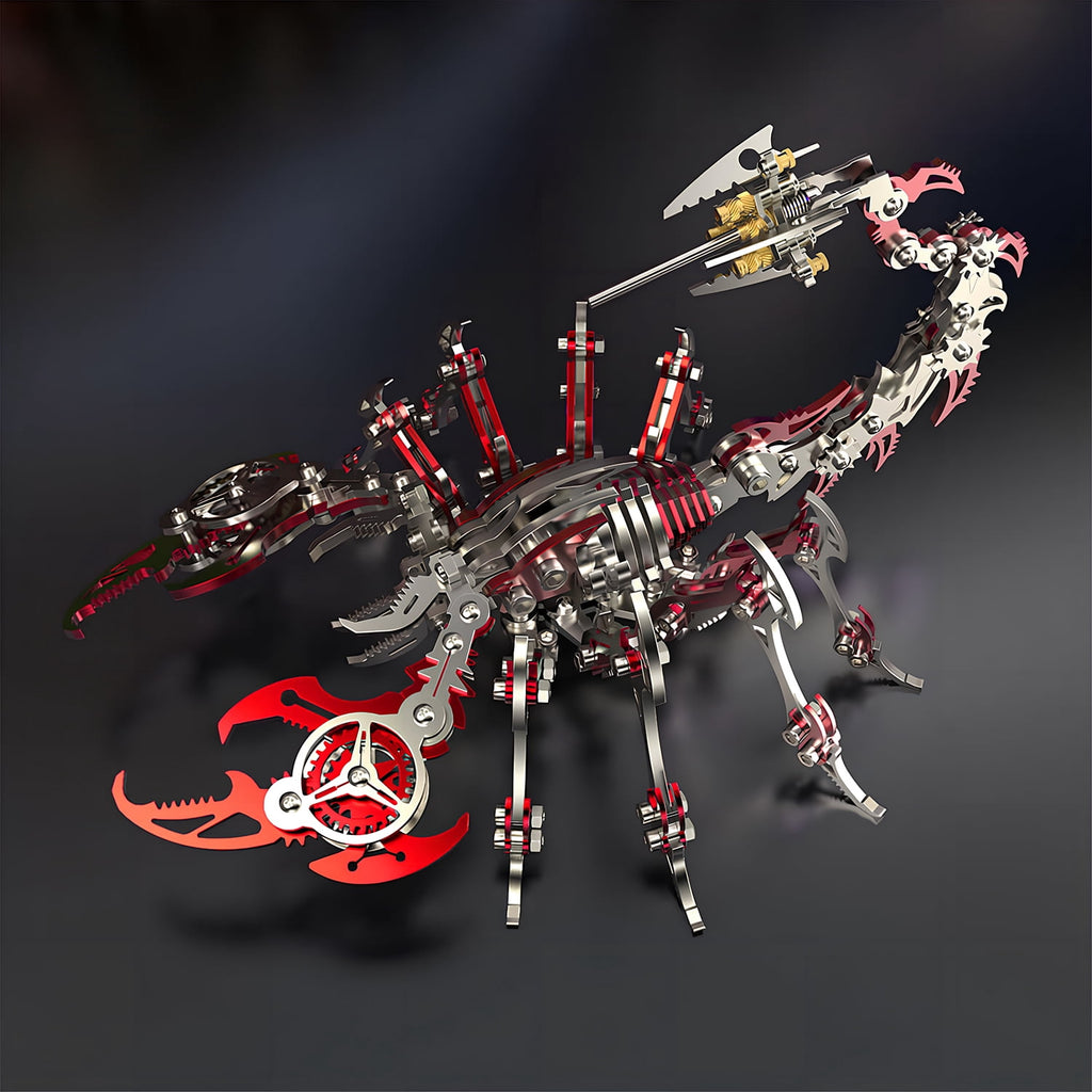 Metalkitor Scorpion 3D Metal Puzzle Kit - 454 Pcs, Mechanical Model for Adults/Teens, Golden, Ideal Gift & Decor
