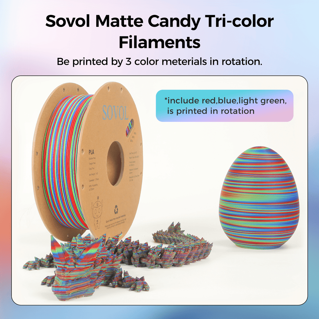 Sovol Silk PLA Filament with Blue Glitter 1kg 1.75mm, Color Changeable 3D Printer Filament 2.2lbs, Chameleon Shiny PLA Material +/-0.03mm, Shimmering 3D Printing Filament, Galaxy Blue