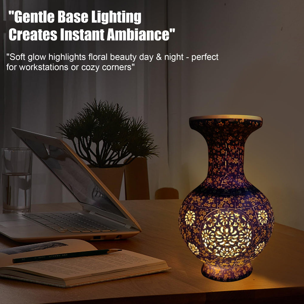 3D Vase Puzzle with Lighting ,200Pieces 3D Puzzles for Adults,Vase Puzzle for Home Decor,Christmas Birthday Gifts