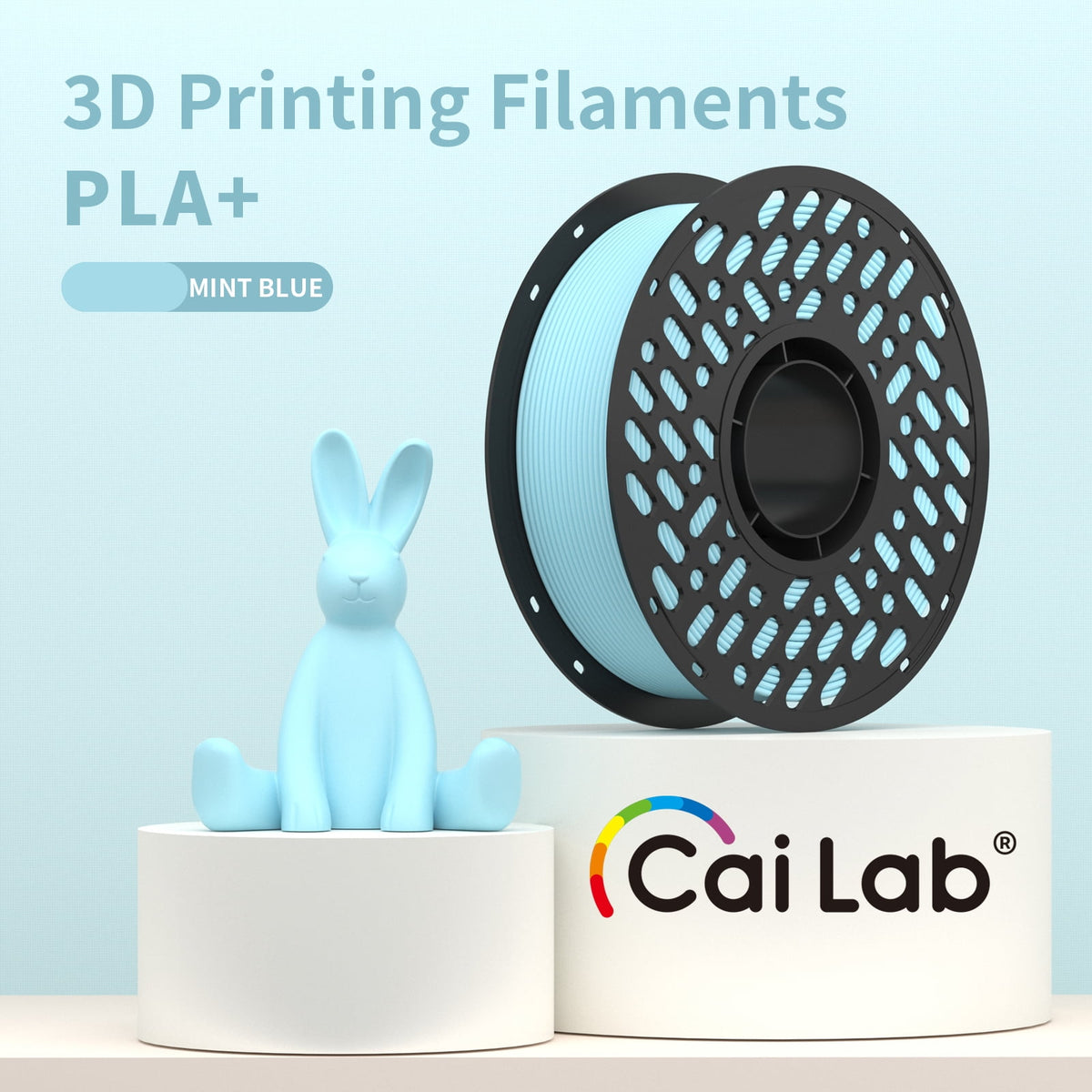 CaiLab PLA+ 3D Printer Filament Fast FDM Printing PLA Low Warping 1.75mm diameter Accuracy +/- 0.02mm 2.2lbs(1KG) Spool Olive Green