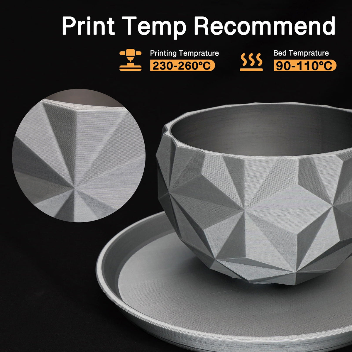 YXPOLYER PLA Filament Food Grade 1.75mm 1kg for 3D Printing, PLA+ Skin Flesh Tone 3D Printer Filament AMS-Compatible