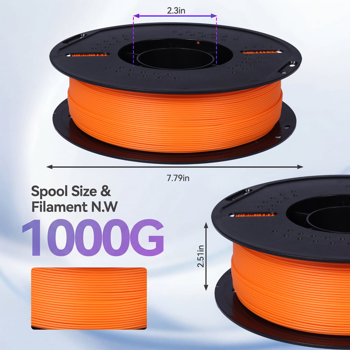 Epelay PLA Plus 3D Printer Filament, 1.75mm, 1kg Spool, White, Compatible with Most FDM Printers