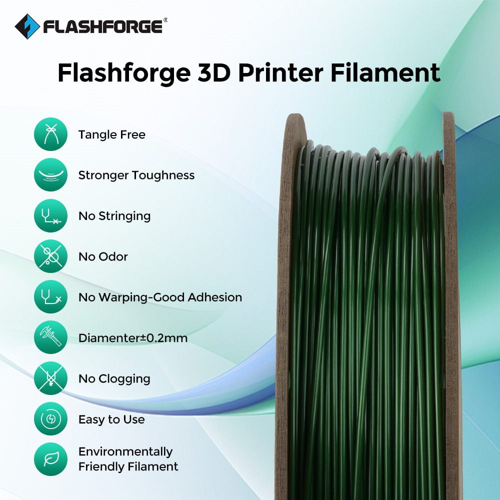 Flashforge PETG Filament 1.75mm, 1KG/2.2lbs PETG 3D Printer Filament, Burnt Titanium