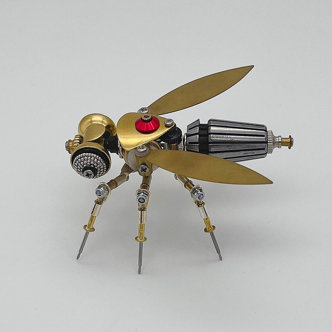 3-in-1 Steampunk Insect Metal Model Kit, Mosquito, Deck Insect & Bee Brass Puzzle Assembly Set, 270PCS 3D Jigsaw Puzzles for Adults