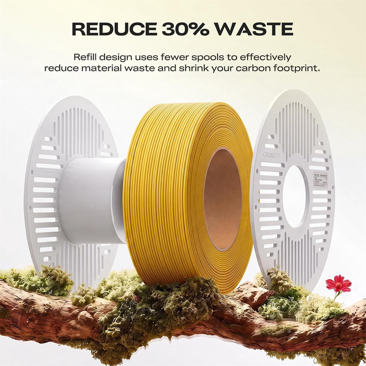 Creality Hyper PLA RFID Refill Filament 1.75mm for 3D Printer,Fast 30-600mm/s for Reusable Spool 1kg/2.2lb,Gray